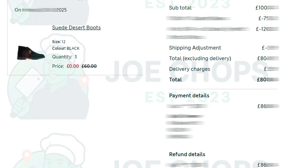 Marks & Spencer Order Success